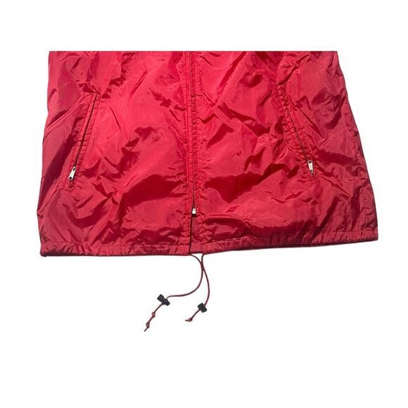 Vintage L.L. Bean Men's Red Rain Jacket Tall Large Full Zip Nylon Windbreaker - Picture 7 of 16